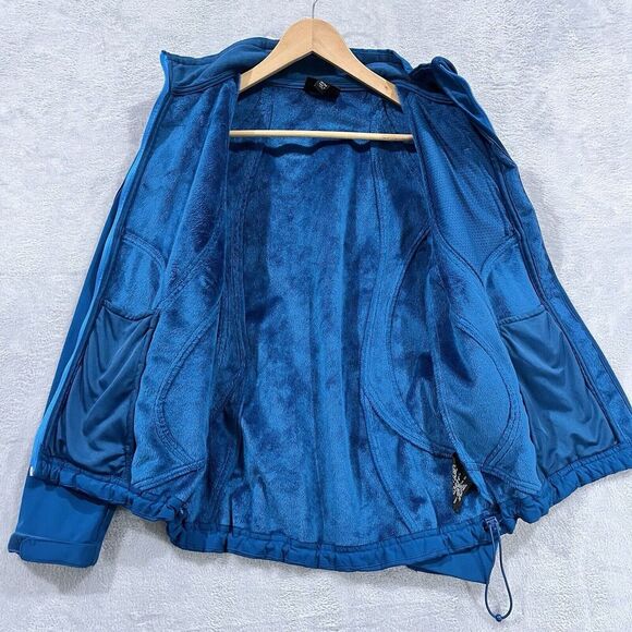 Double Diamond Jacket Softshell Hooded Fleece Lined Womens M Pockets Blue - Picture 3 of 9